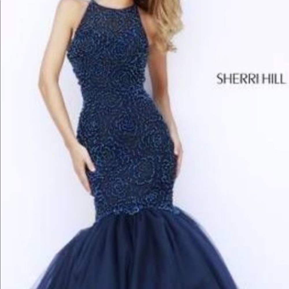 Sherri Hill Navy Gown